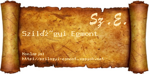 Szilágyi Egmont névjegykártya